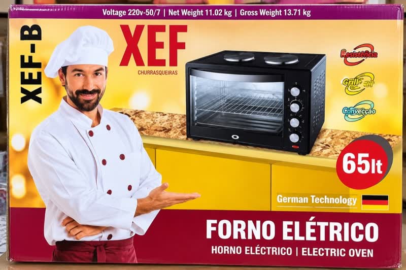 Forno Elétrico 65L com 2 Bocas